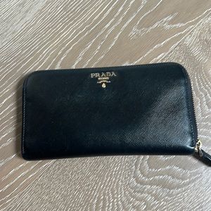 Prada Saffiano Black Wallet